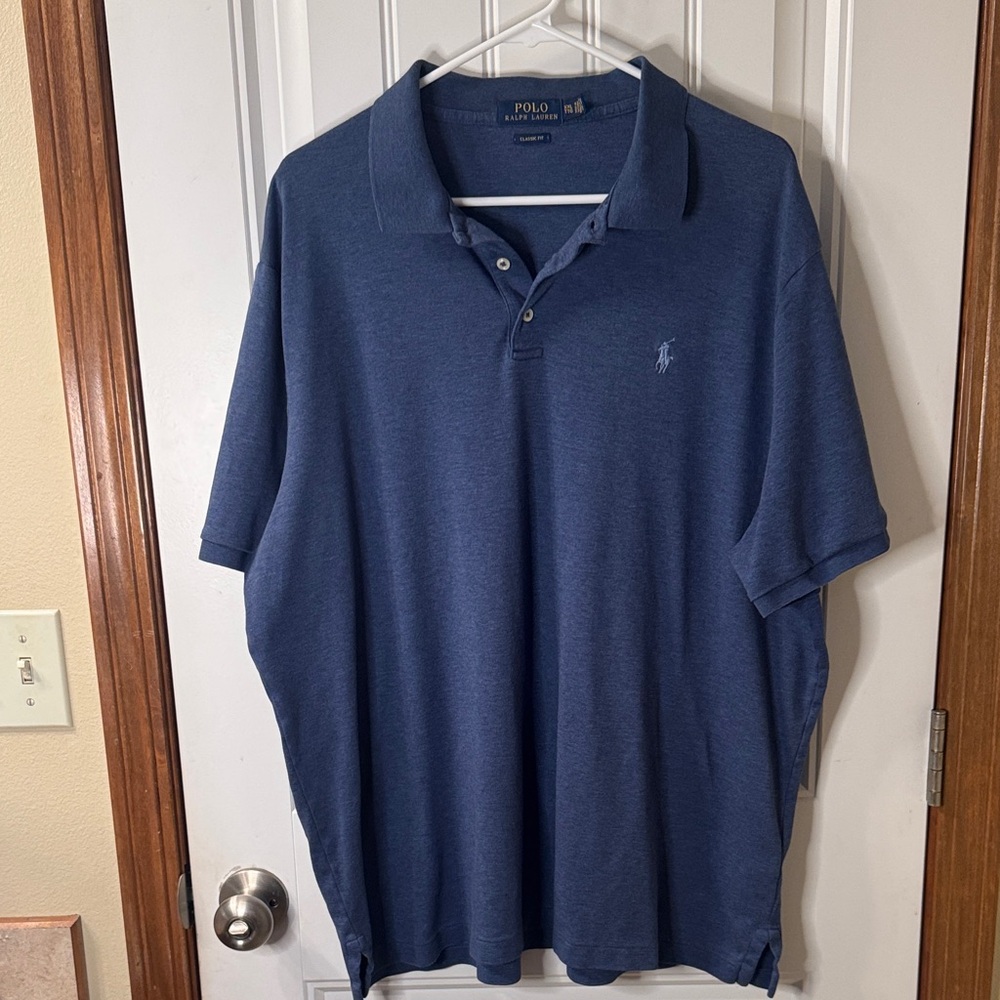Polo by Ralph Lauren Men's Classic Blue Polo Shirt